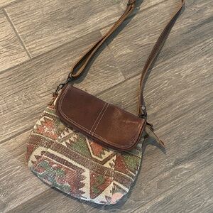 Brown and Multicolor Women's Crossbody Bag Myra Bag